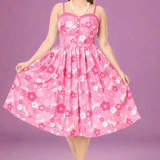 Barbie X Unique Vintage Pink Barbie Print Swing Dress Dress by Unique Vintage as seen on celebrities