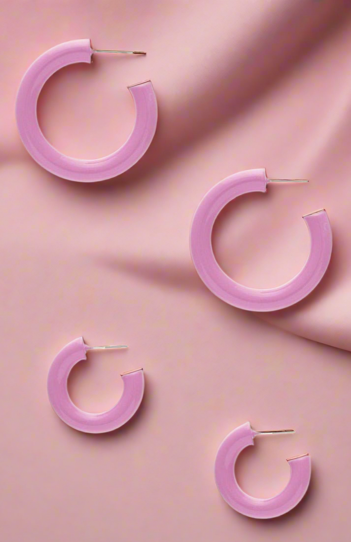 Sofia Richie x 8 Other Reasons Pink Hoop Earrings Earrings by 8 Other Reasons as seen on celebrities