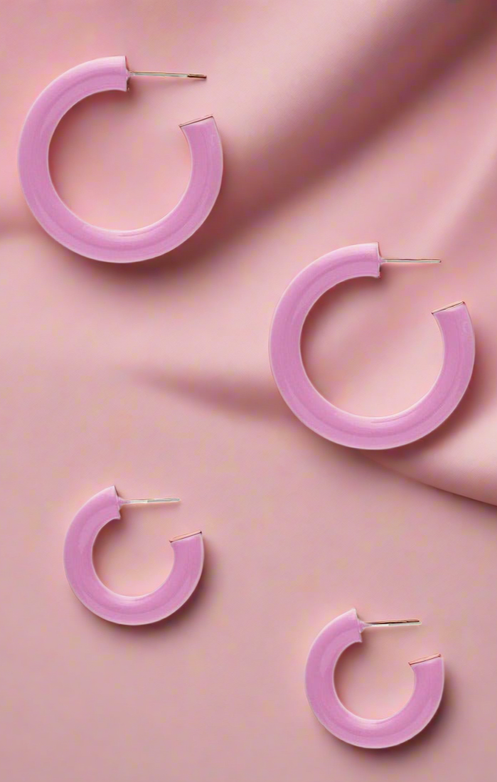 Sofia Richie x 8 Other Reasons Pink Hoop Earrings Earrings by 8 Other Reasons as seen on celebrities