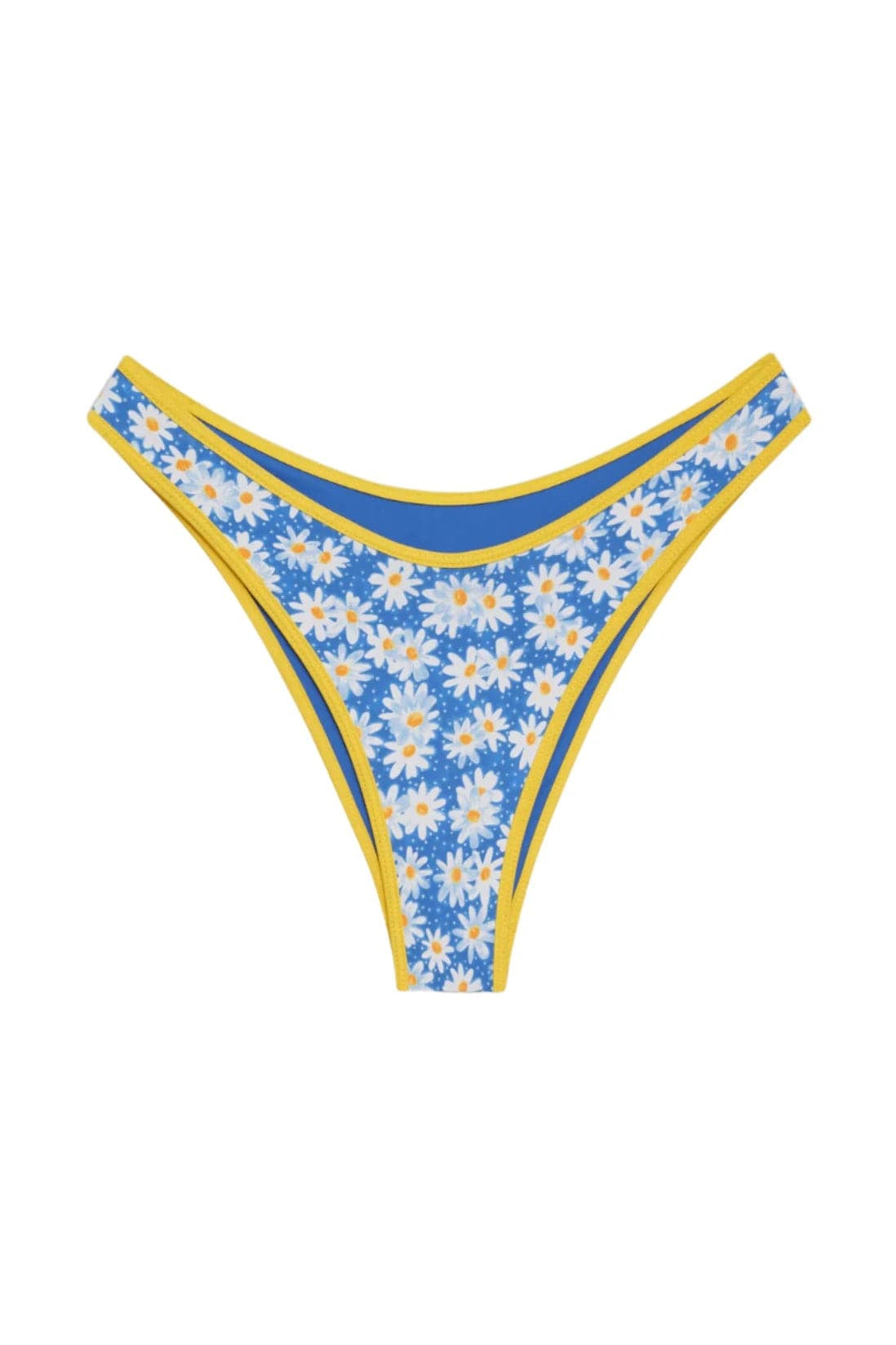 Frankies Bikinis Dove Classic Bikini Bottom in Blue Daisy Bikini Top by Frankies Bikinis as seen on celebrities
