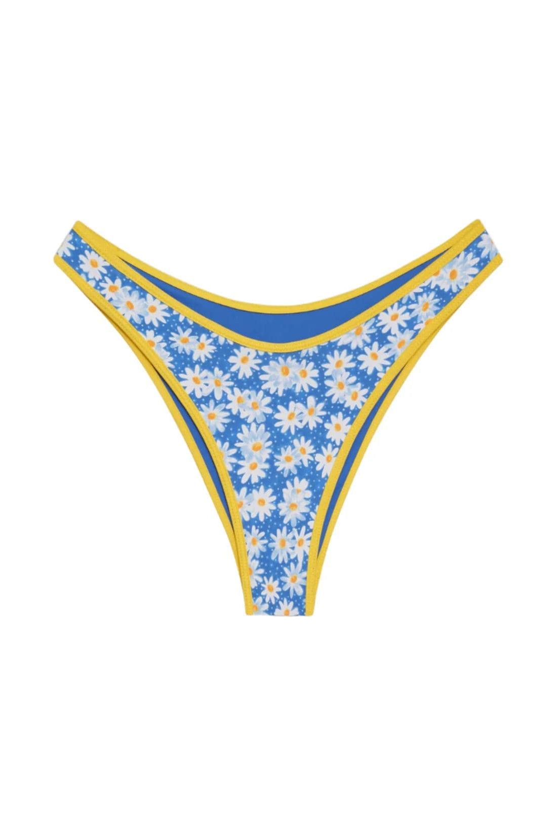 Frankies Bikinis Dove Classic Bikini Bottom in Blue Daisy Bikini Top by Frankies Bikinis as seen on celebrities