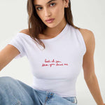 Frankies Bikinis Starlight Cotton Tee Top by Frankies Bikinis as seen on celebrities