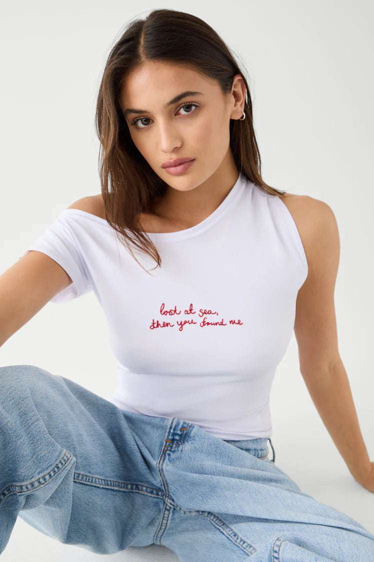 Frankies Bikinis Starlight Cotton Tee Top by Frankies Bikinis as seen on celebrities