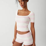 Frankies Bikinis Sunset Knit Ballet Shorts Shorts by Frankies Bikinis as seen on celebrities