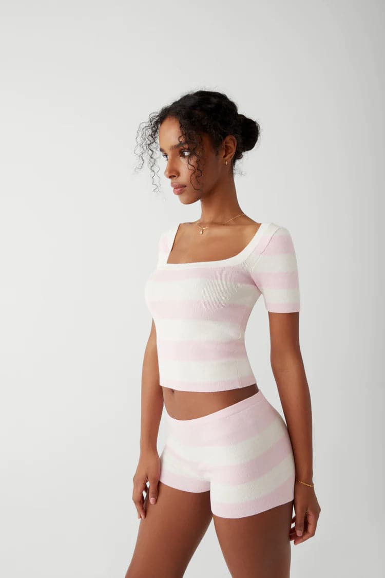 Frankies Bikinis Sunset Knit Ballet Shorts Shorts by Frankies Bikinis as seen on celebrities