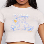Samii Ryan x Smileyworld® Good Days Baby Tee T-Shirt by Samii Ryan as seen on celebrities
