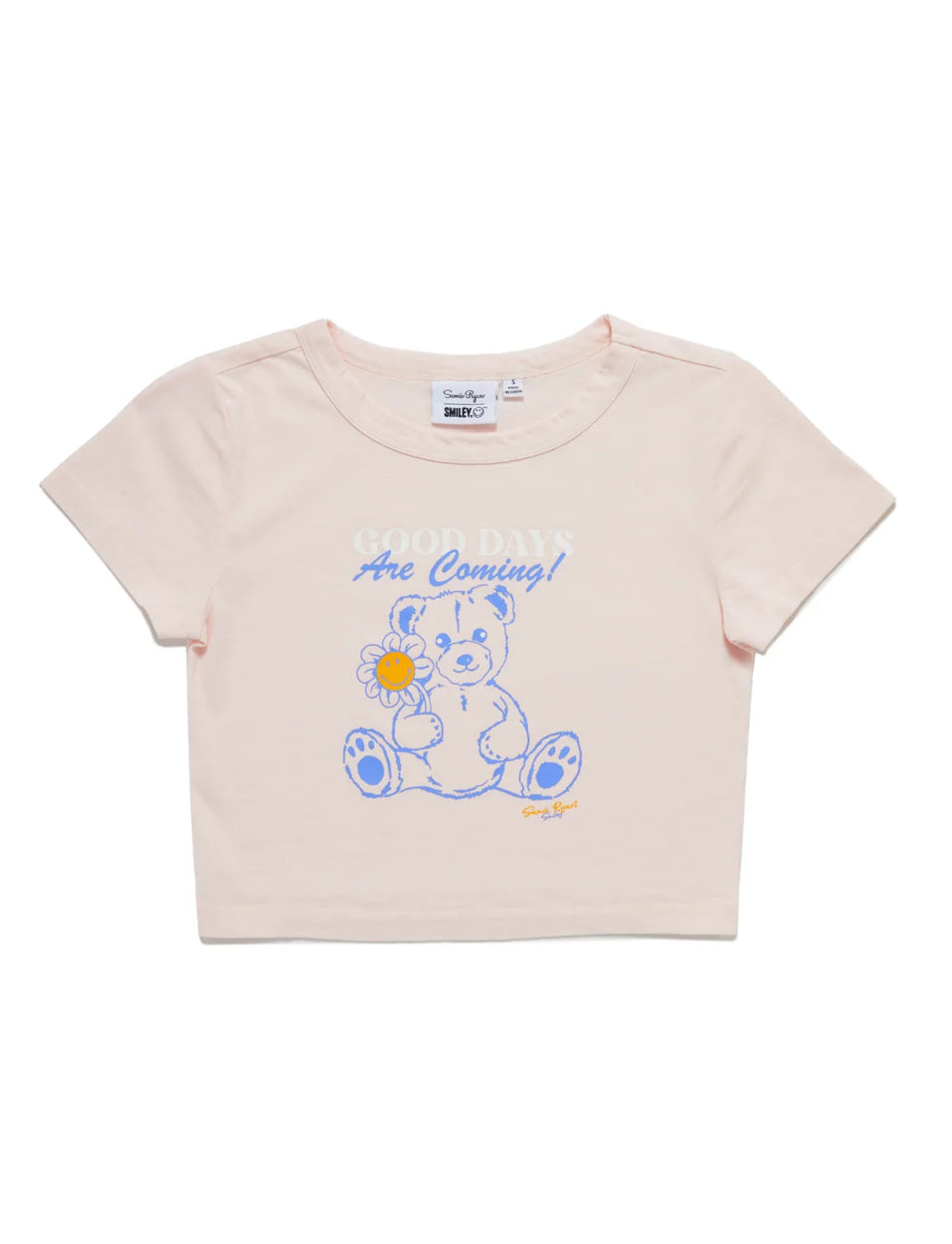 Samii Ryan x Smileyworld® Good Days Baby Tee T-Shirt by Samii Ryan as seen on celebrities