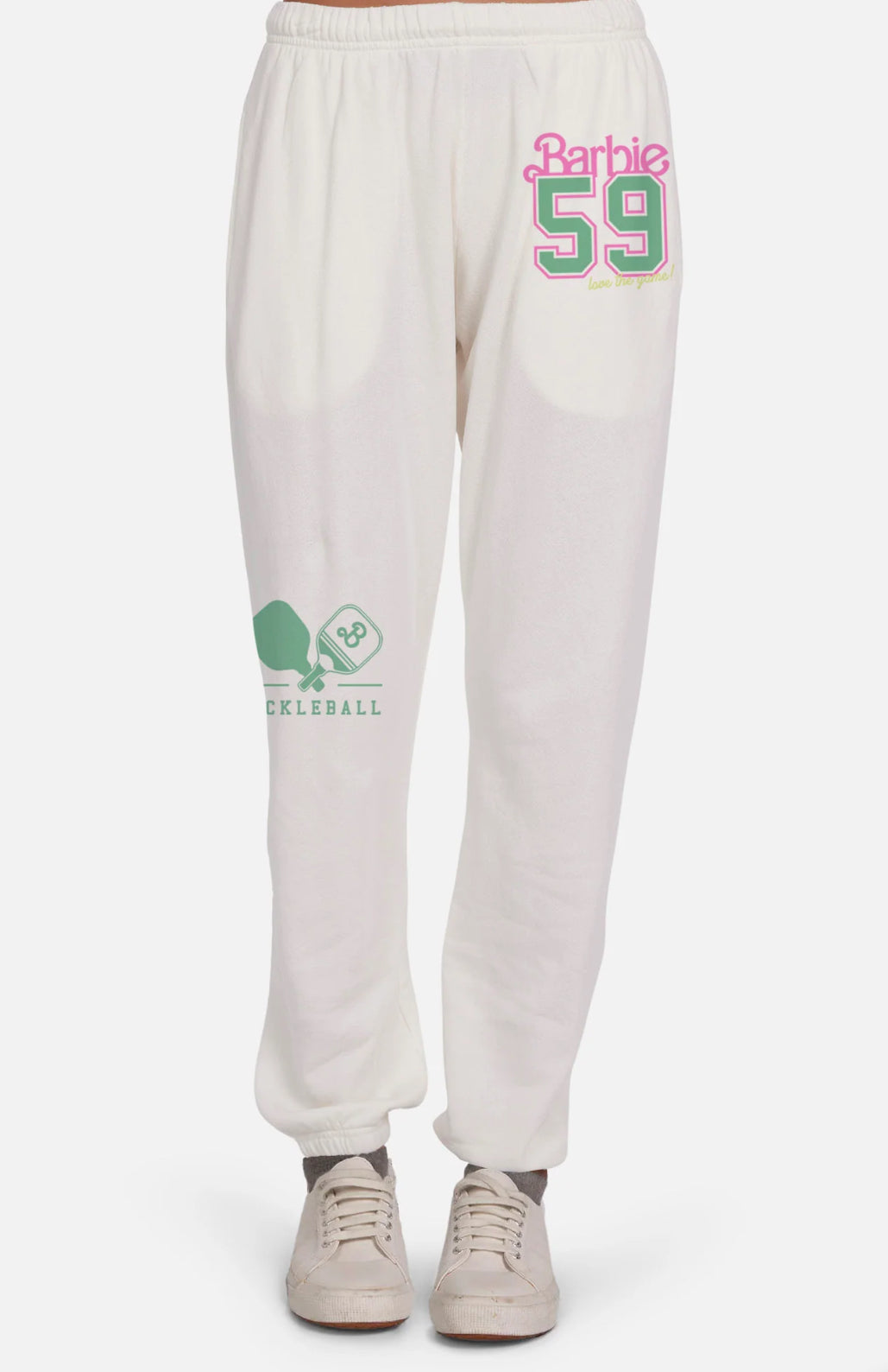 Lauren Moshi Chantria Barbie Pickleball Sweatpants Sweatpants by Lauren Moshi as seen on celebrities