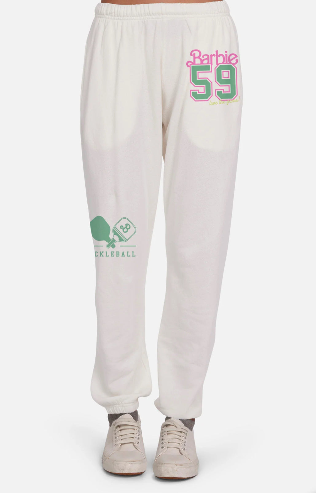 Lauren Moshi Chantria Barbie Pickleball Sweatpants Sweatpants by Lauren Moshi as seen on celebrities