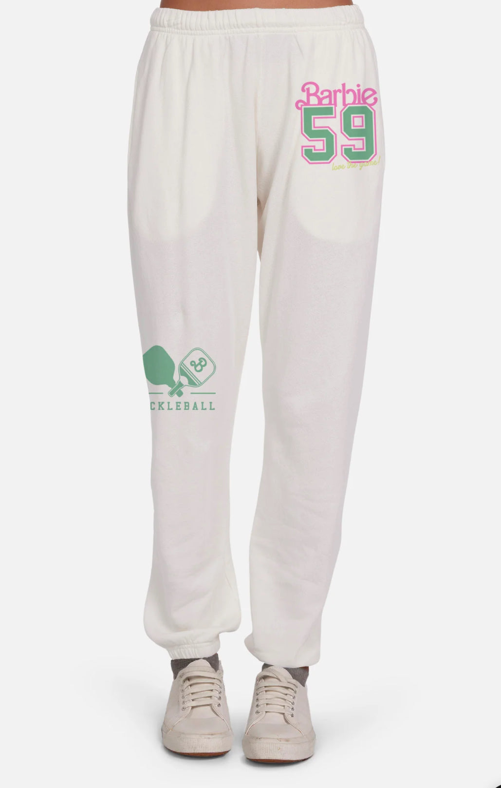 Lauren Moshi Chantria Barbie Pickleball Sweatpants Sweatpants by Lauren Moshi as seen on celebrities