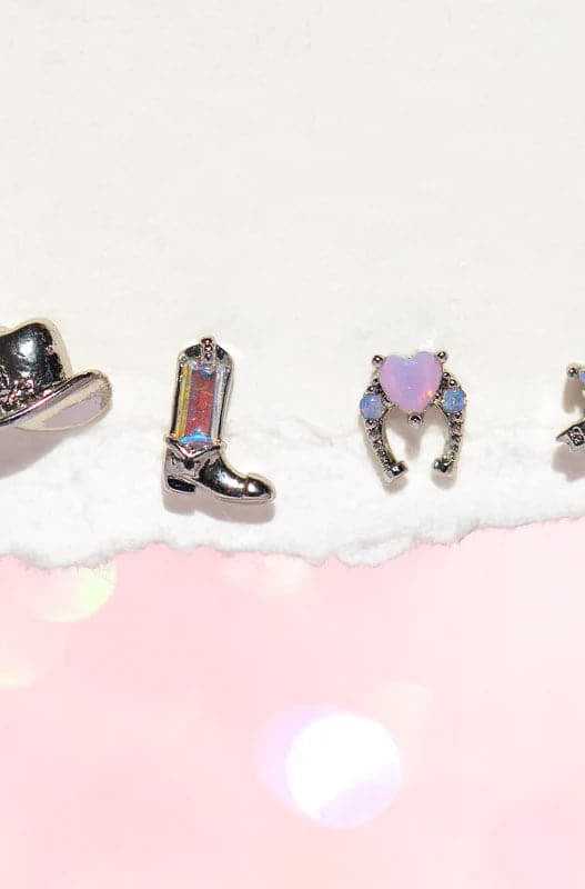Girls Crew Cowgirl Earring Stud Set Earrings by Girls Crew as seen on celebrities