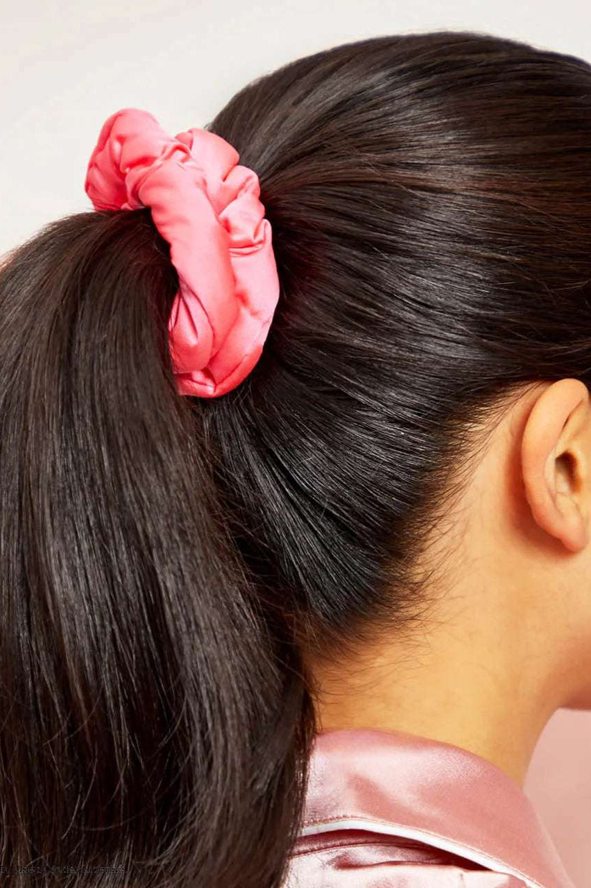 Hello Kitty x Kitsch Recycled Fabric Puffy Scrunchies 3pc Set Hair Band by Kitsch as seen on celebrities