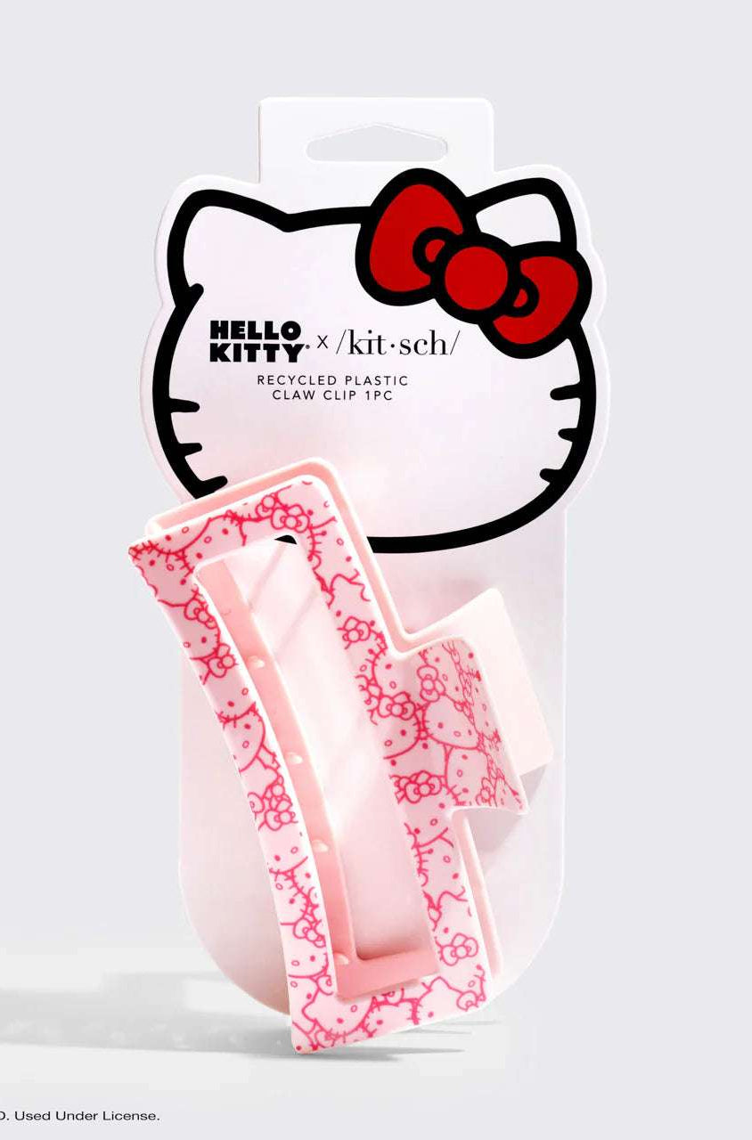 Hello Kitty x Kitsch Recycled Plastic Jumbo Open Shape Claw Clip Hair Band by Kitsch as seen on celebrities