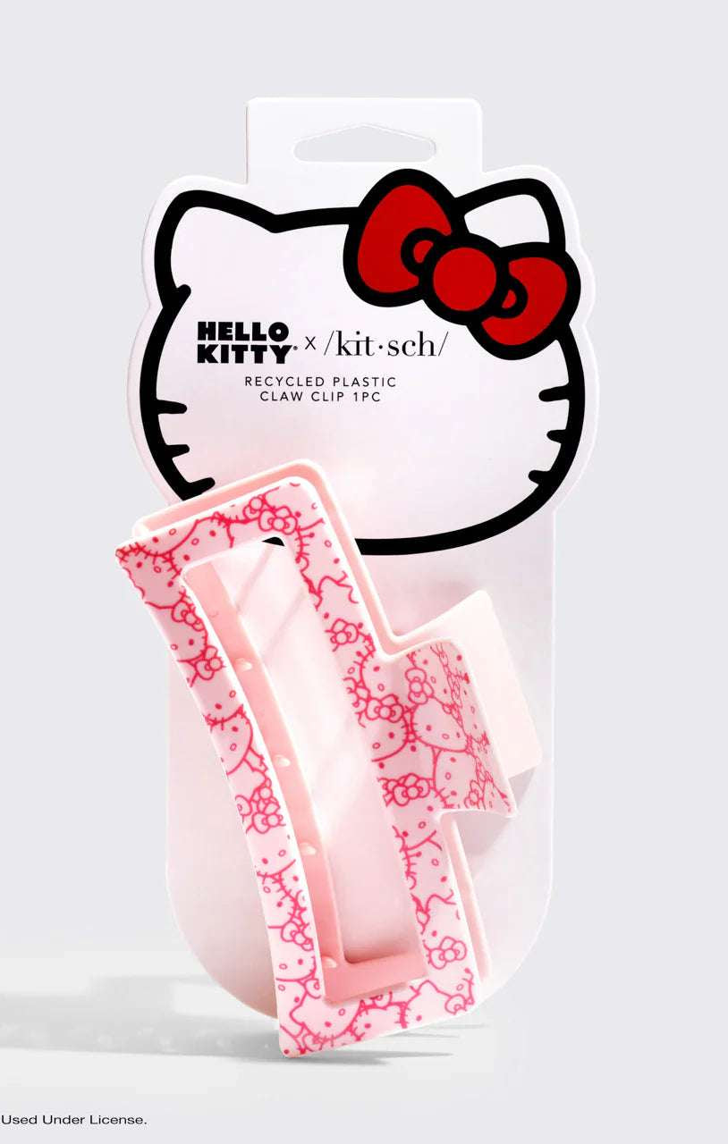 Hello Kitty x Kitsch Recycled Plastic Jumbo Open Shape Claw Clip Hair Band by Kitsch as seen on celebrities