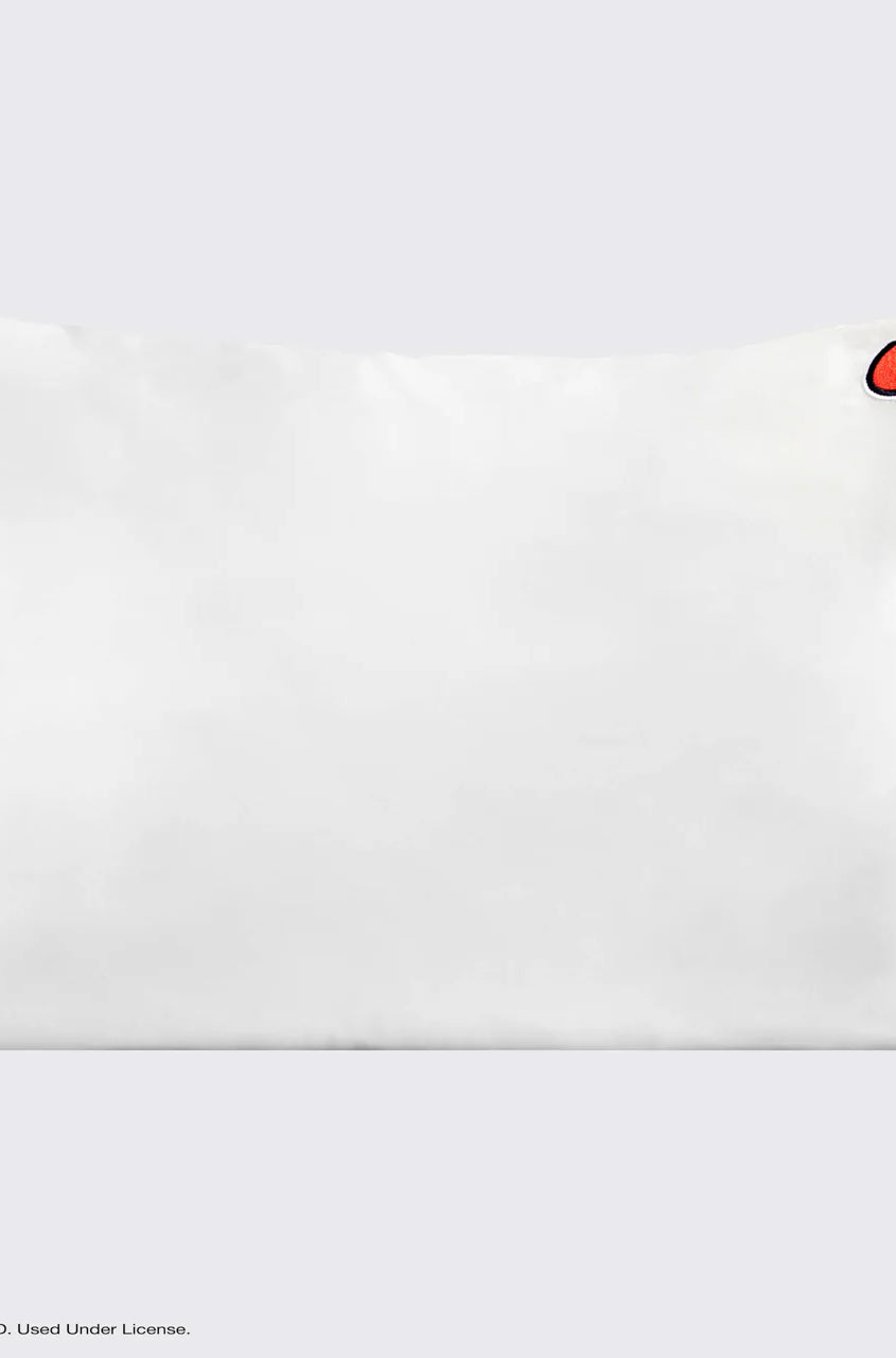 Hello Kitty x Kitsch Satin Pillowcase - Solid Ivory Hello Kitty Bow Pillow by Kitsch as seen on celebrities