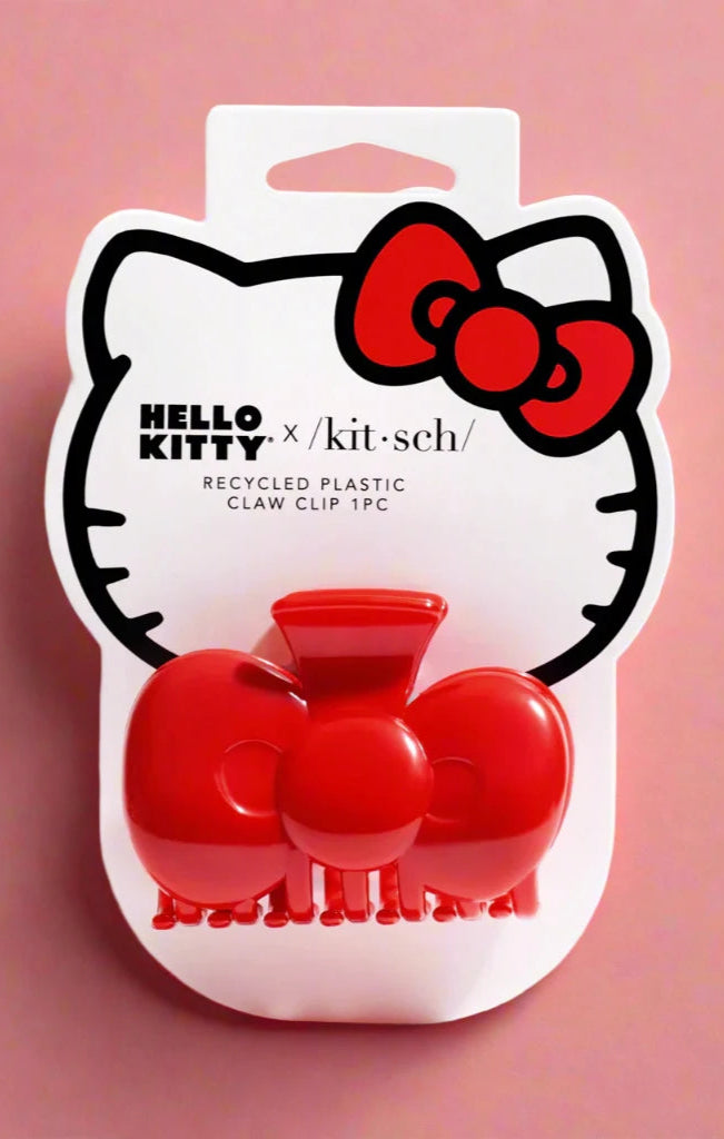 Hello Kitty x Kitsch Recycled Plastic Bow Shape Claw Clip Hair Band by Kitsch as seen on celebrities