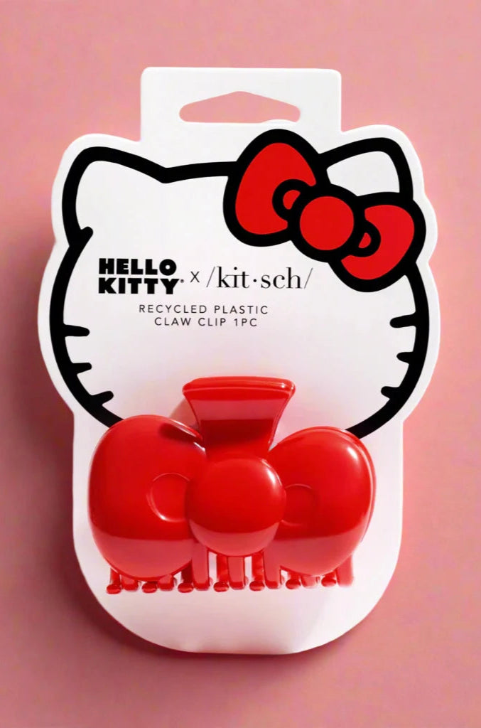 Hello Kitty x Kitsch Recycled Plastic Bow Shape Claw Clip Hair Band by Kitsch as seen on celebrities