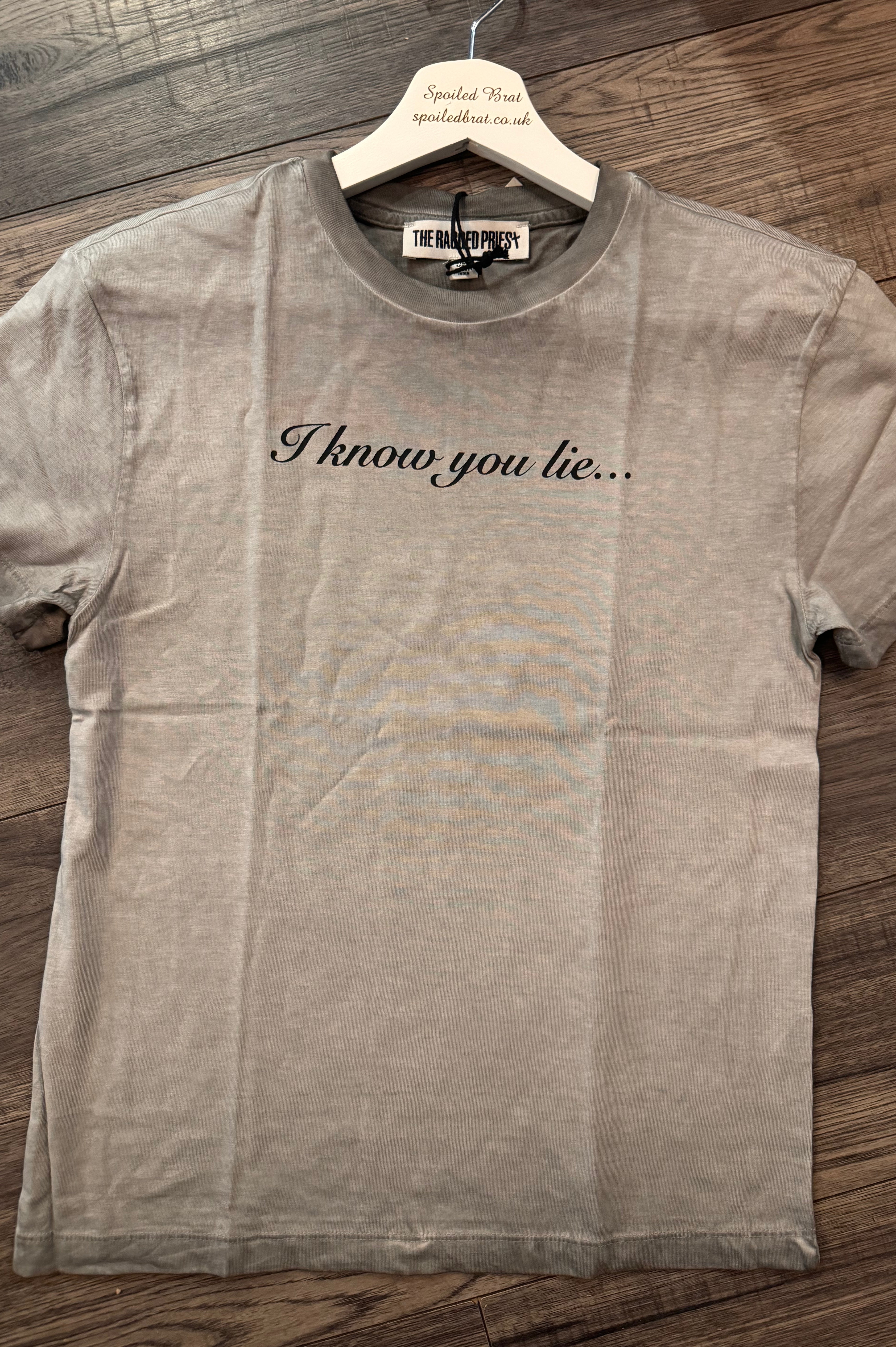 Shop The Ragged Priest The Ragged Priest Liar Slogan Tee T-Shirt for women – premium loungewear and festival fashion at Spoiled Brat