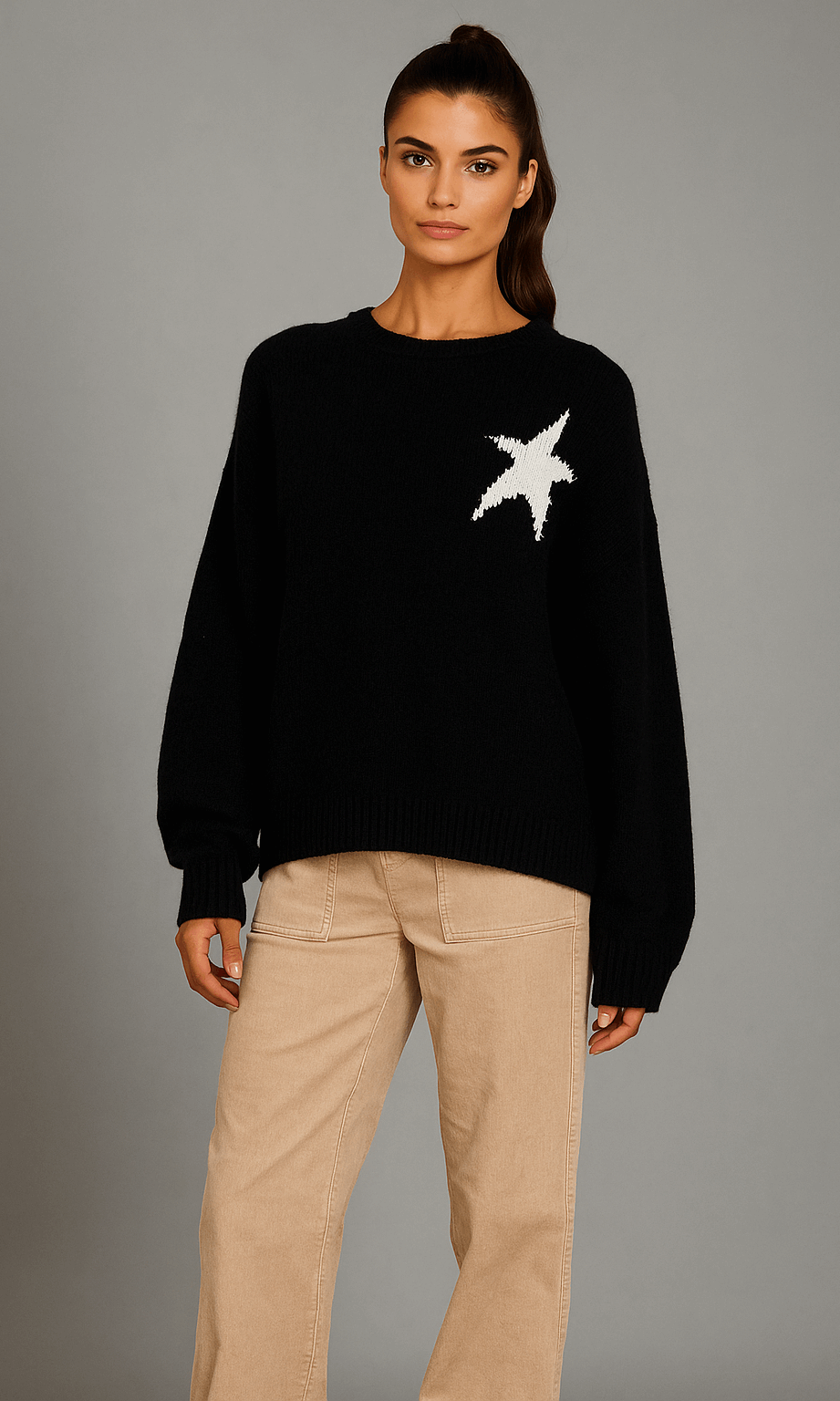 CHRLDR Sylvie Star Patch Perfect Sweater