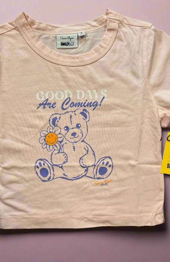 Samii Ryan x Smileyworld® Good Days Baby Tee T-Shirt by Samii Ryan as seen on celebrities