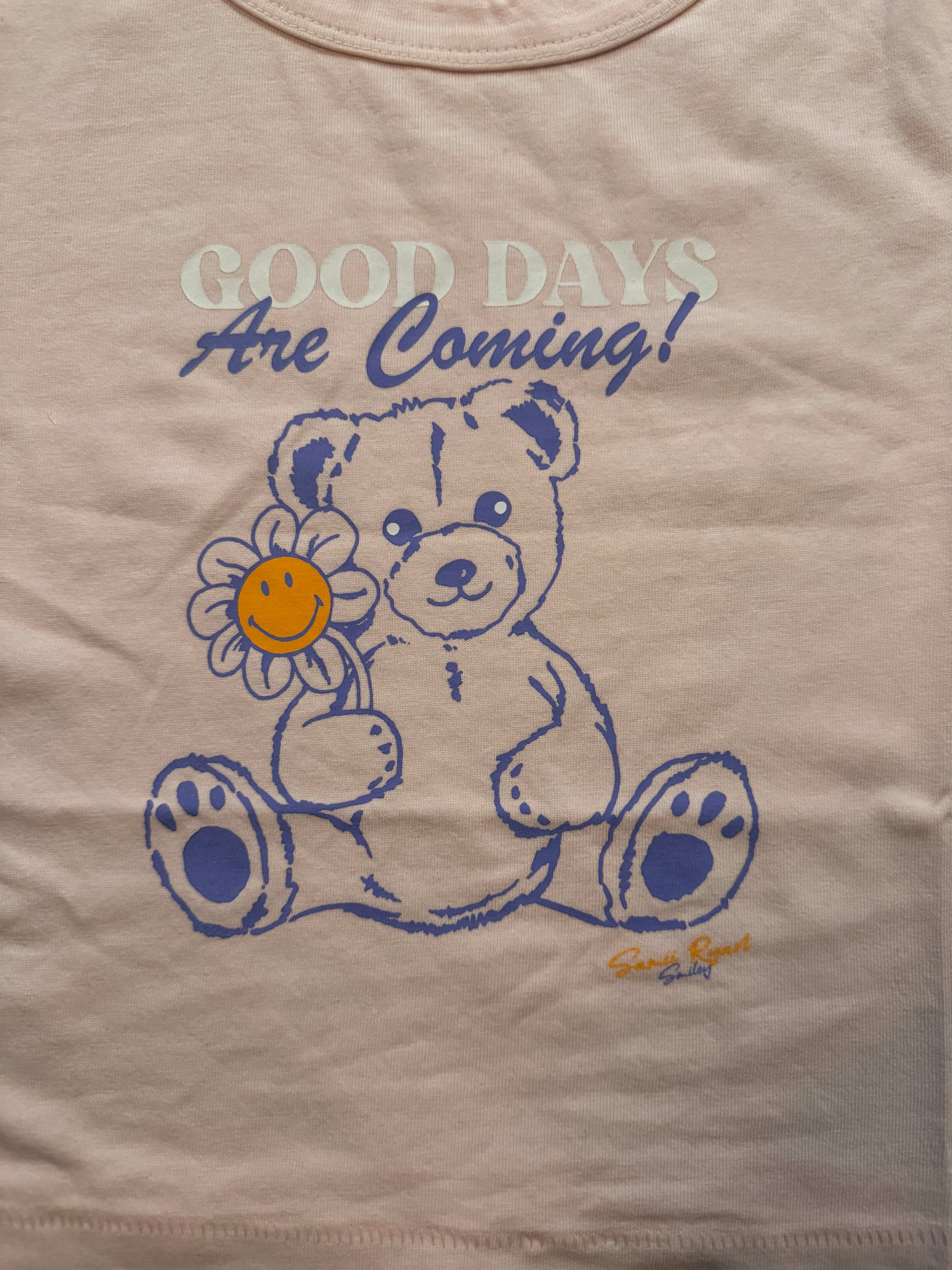 Samii Ryan x Smileyworld® Good Days Baby Tee T-Shirt by Samii Ryan as seen on celebrities