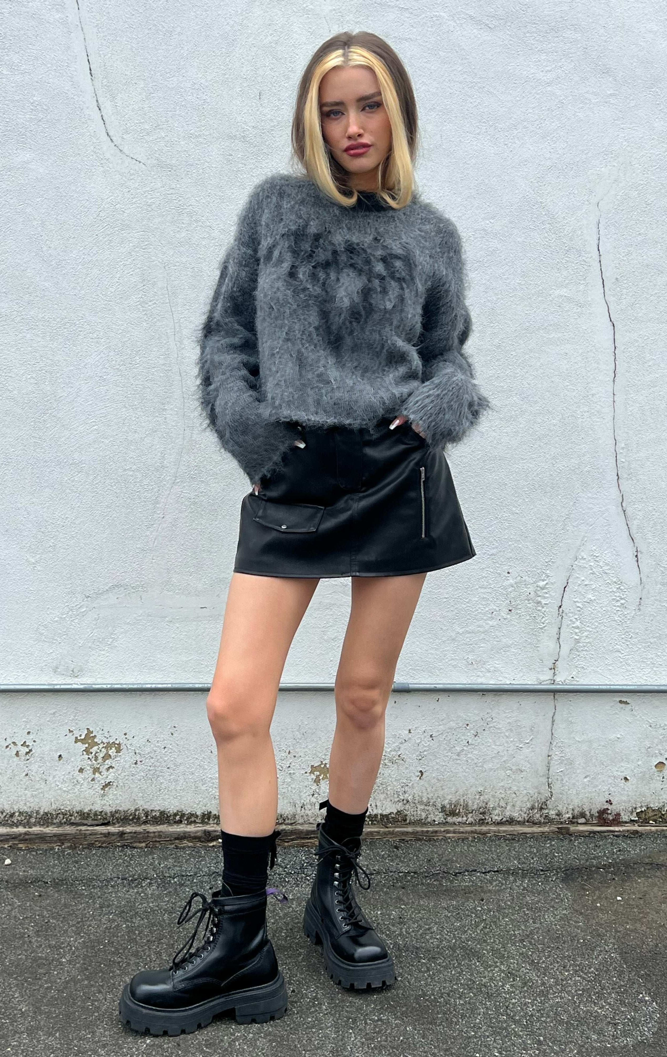 The Ragged Priest Idol Graphic Knit Jumper Sweater by The Ragged Priest as seen on celebrities