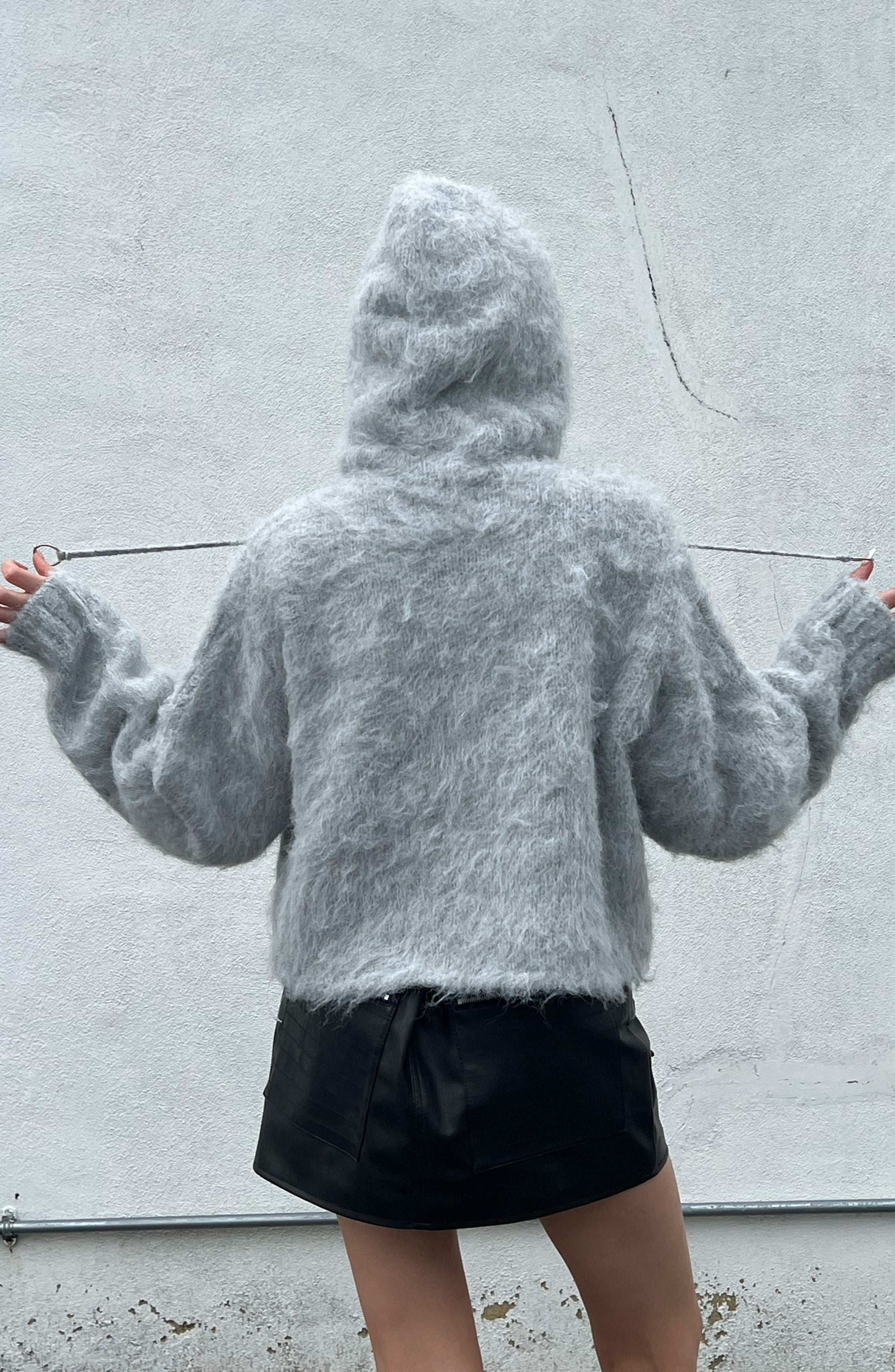 The Ragged Priest Arctic Fluffy Knit Hoodie Hoodie by The Ragged Priest as seen on celebrities