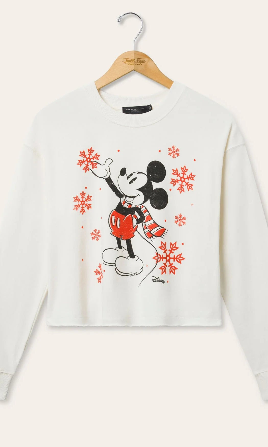 JUNKFOOD Disney Mickey Snowflake Christmas Jumper
