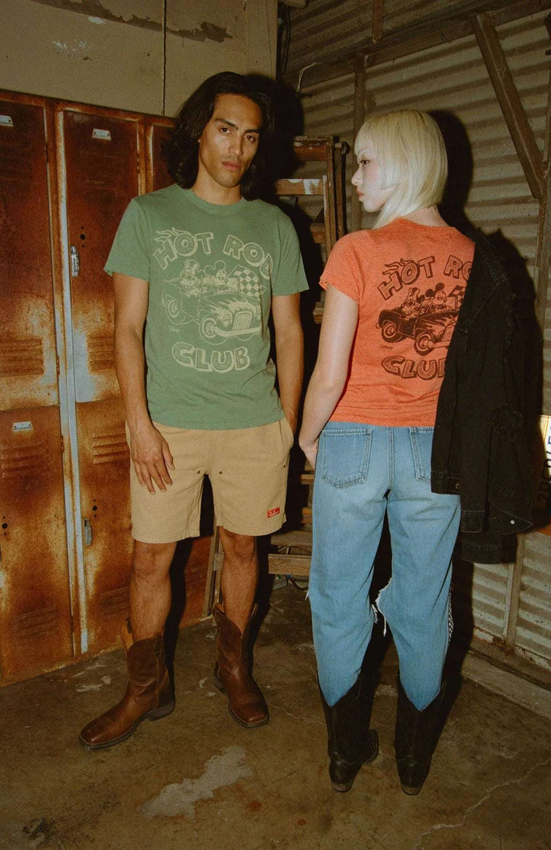 Junk Food Disney Mickey & Minnie Hot Rod Original Tee T-Shirt by Junk Food as seen on celebrities