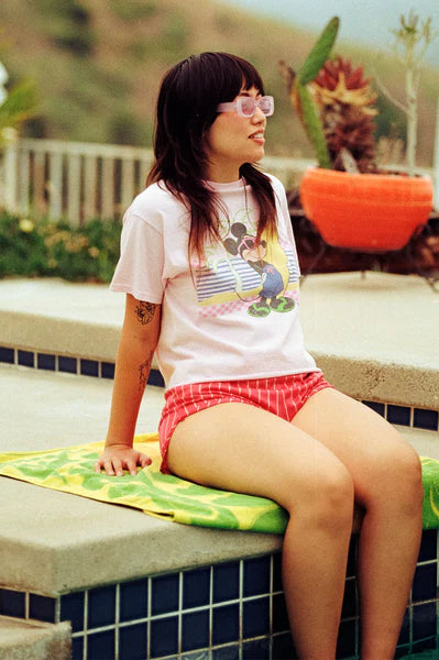 Junk Food Mickey Surf Flea Market Crop Top T-Shirt by Junk Food as seen on celebrities