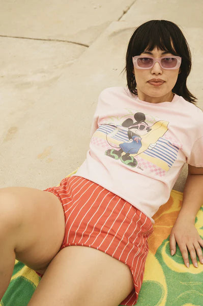 Junk Food Mickey Surf Flea Market Crop Top T-Shirt by Junk Food as seen on celebrities