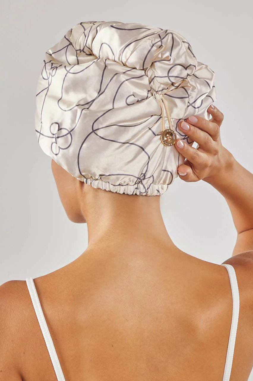 Kitsch & Mickey and Minnie Satin-Wrapped Hair Towel - Mickey Maze Beauty Product by Kitsch as seen on celebrities