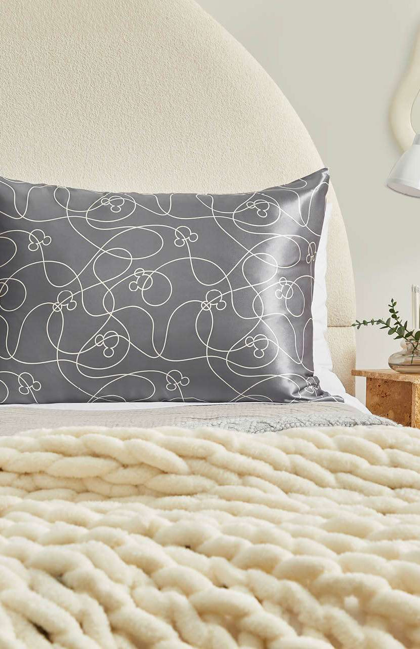 Kitsch & Mickey and Minnie Satin Pillowcase Standard Mickey Maze Pillow by Kitsch as seen on celebrities