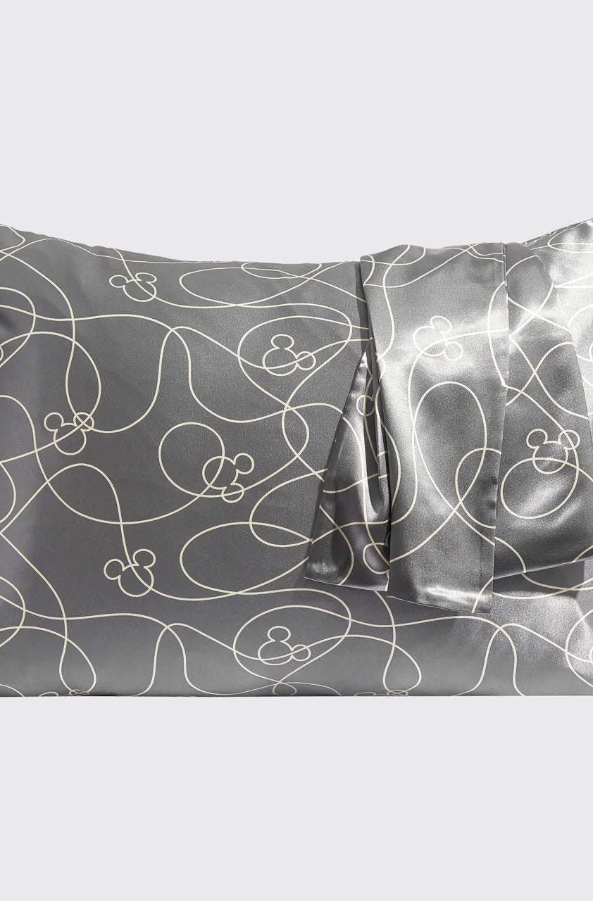 Kitsch & Mickey and Minnie Satin Pillowcase Standard Mickey Maze Pillow by Kitsch as seen on celebrities