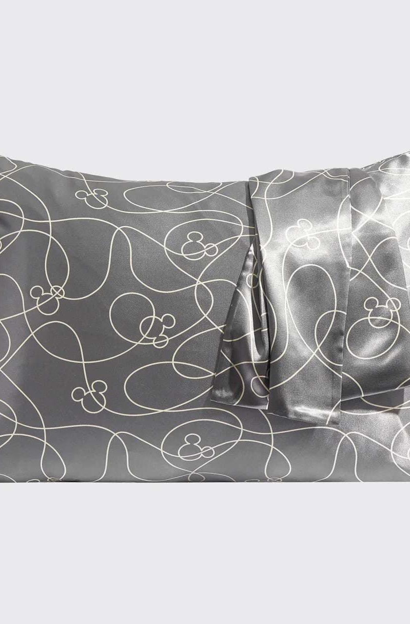 Kitsch & Mickey and Minnie Satin Pillowcase Standard Mickey Maze Pillow by Kitsch as seen on celebrities