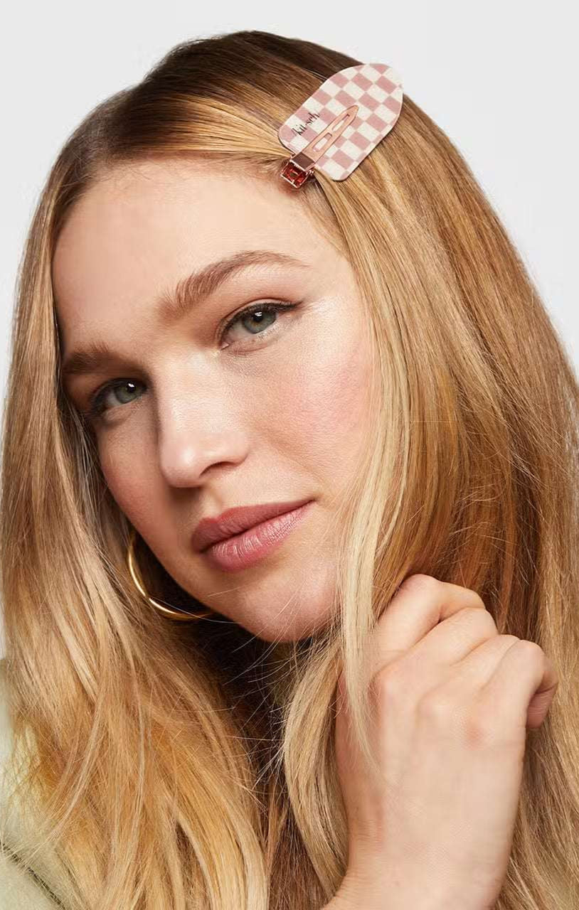 Kitsch Recycled Plastic Xl Creaseless Hair Clips 2pc Set Hair Slides by Kitsch as seen on celebrities