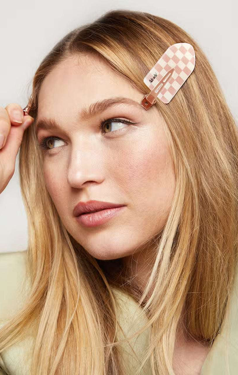 Kitsch Recycled Plastic Xl Creaseless Hair Clips 2pc Set Hair Slides by Kitsch as seen on celebrities