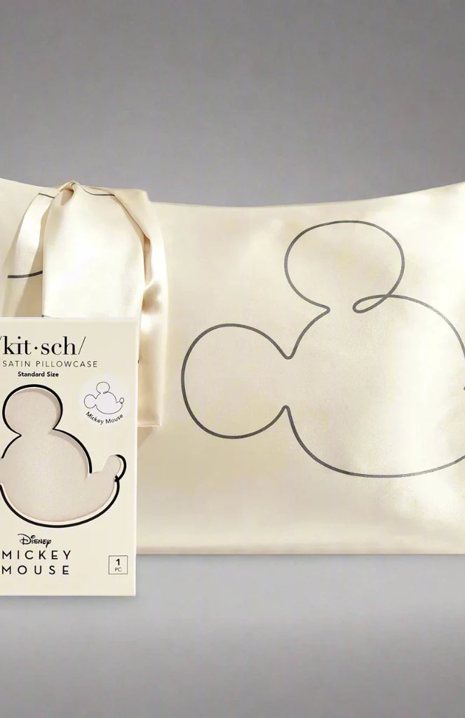 Kitsch & Mickey and Minnie Satin Pillowcase Standard Mr. Mouse Pillow by Kitsch as seen on celebrities