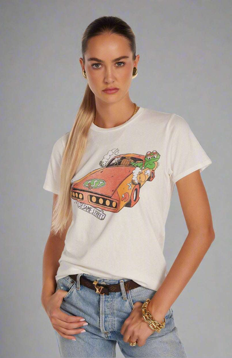 Lauren Moshi Croft The Grouch Racing T-Shirt T-Shirt by Lauren Moshi as seen on celebrities