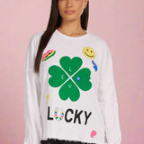 Lauren Moshi Lee Lucky Clover Sweater Sweater by Lauren Moshi as seen on celebrities