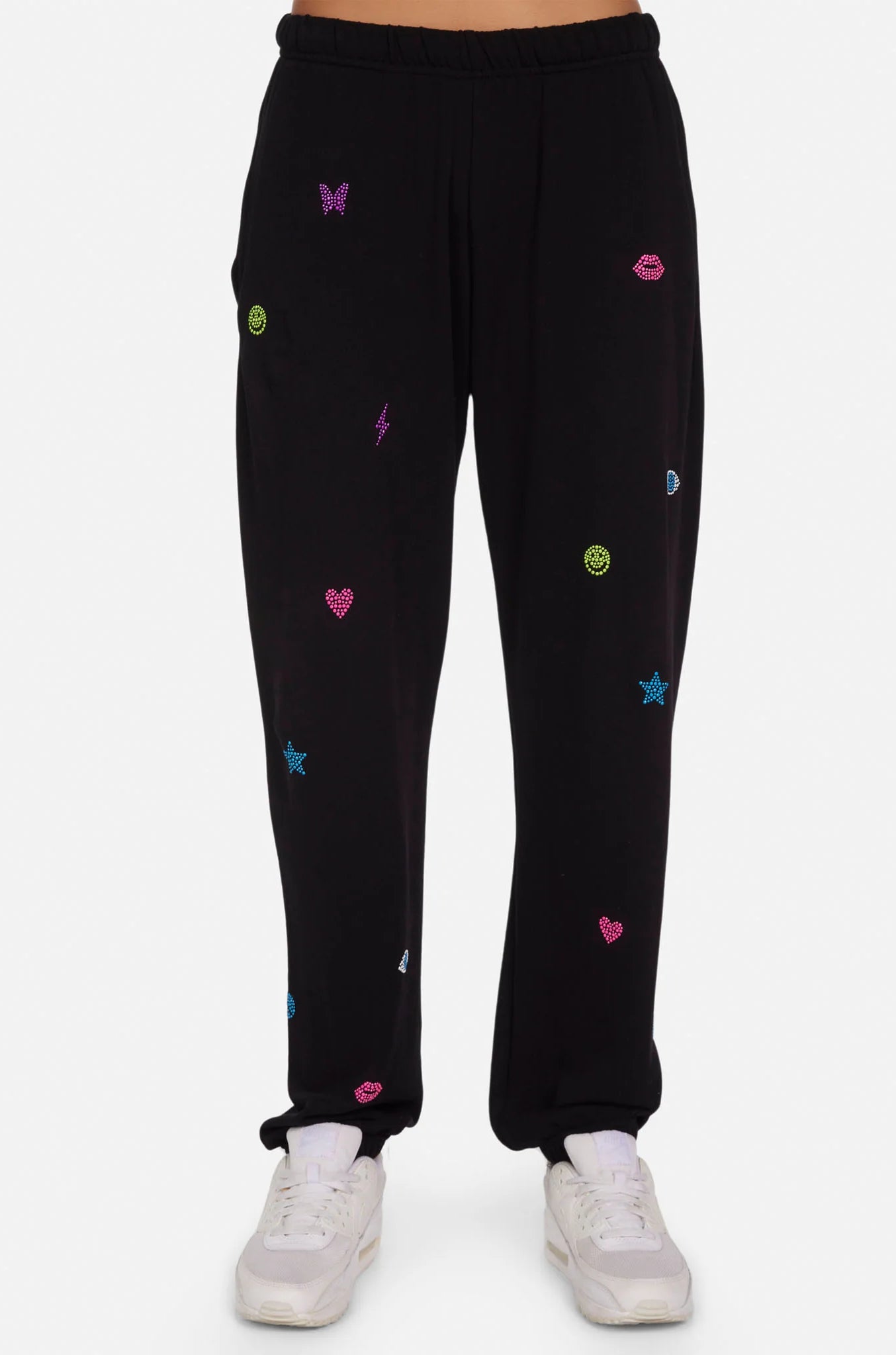 Lauren Moshi Chantria Neon Stud Elements Sweatpants Sweatpants by Lauren Moshi as seen on celebrities