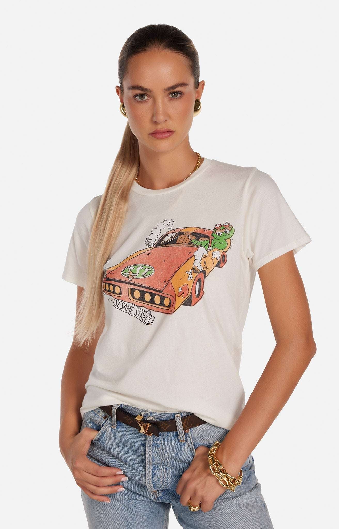 Lauren Moshi Croft The Grouch Racing T-Shirt T-Shirt by Lauren Moshi as seen on celebrities