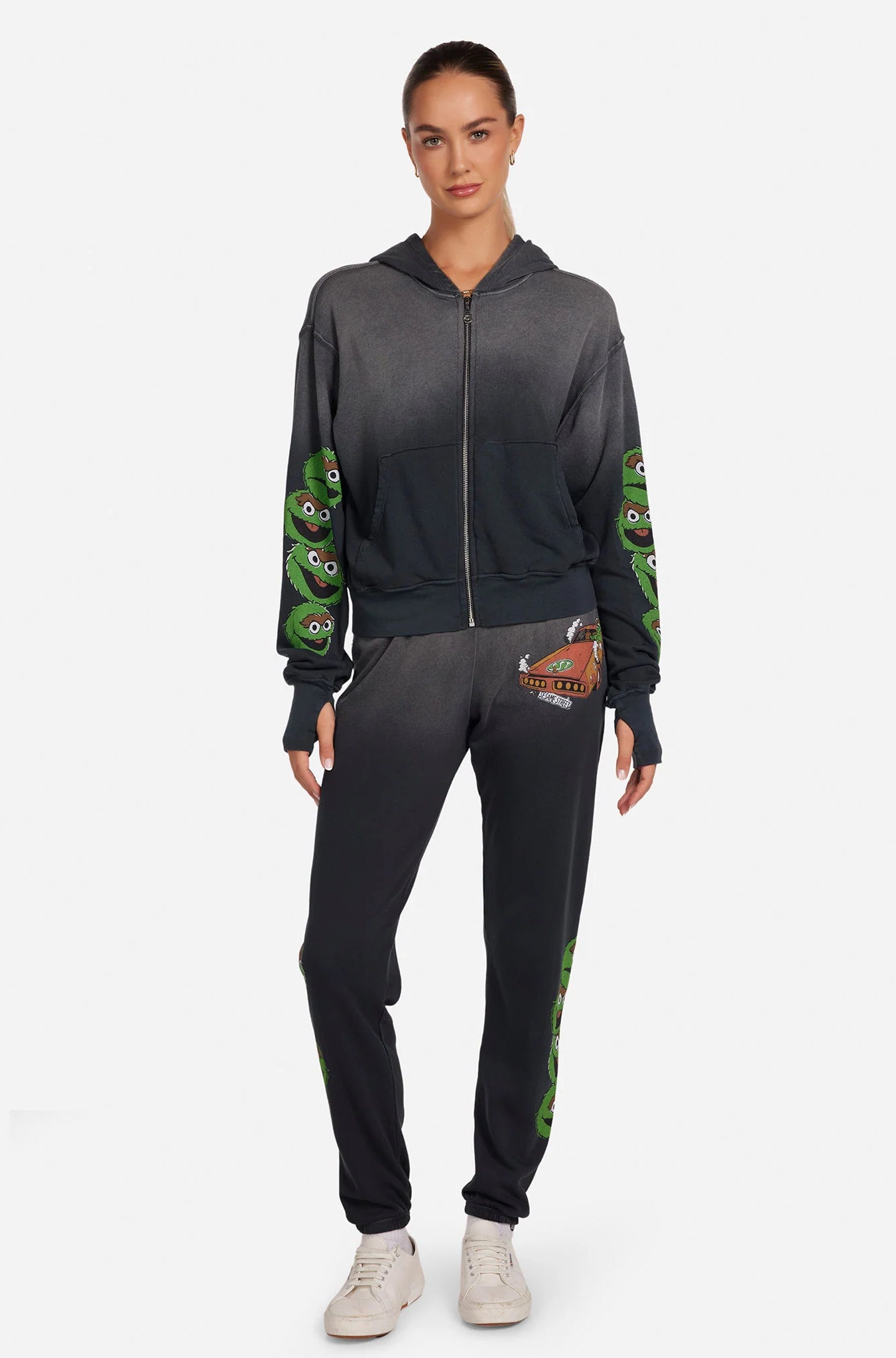 Lauren Moshi Hezly The Grouch Racing Zipper Hoodie Hoodie by Lauren Moshi as seen on celebrities