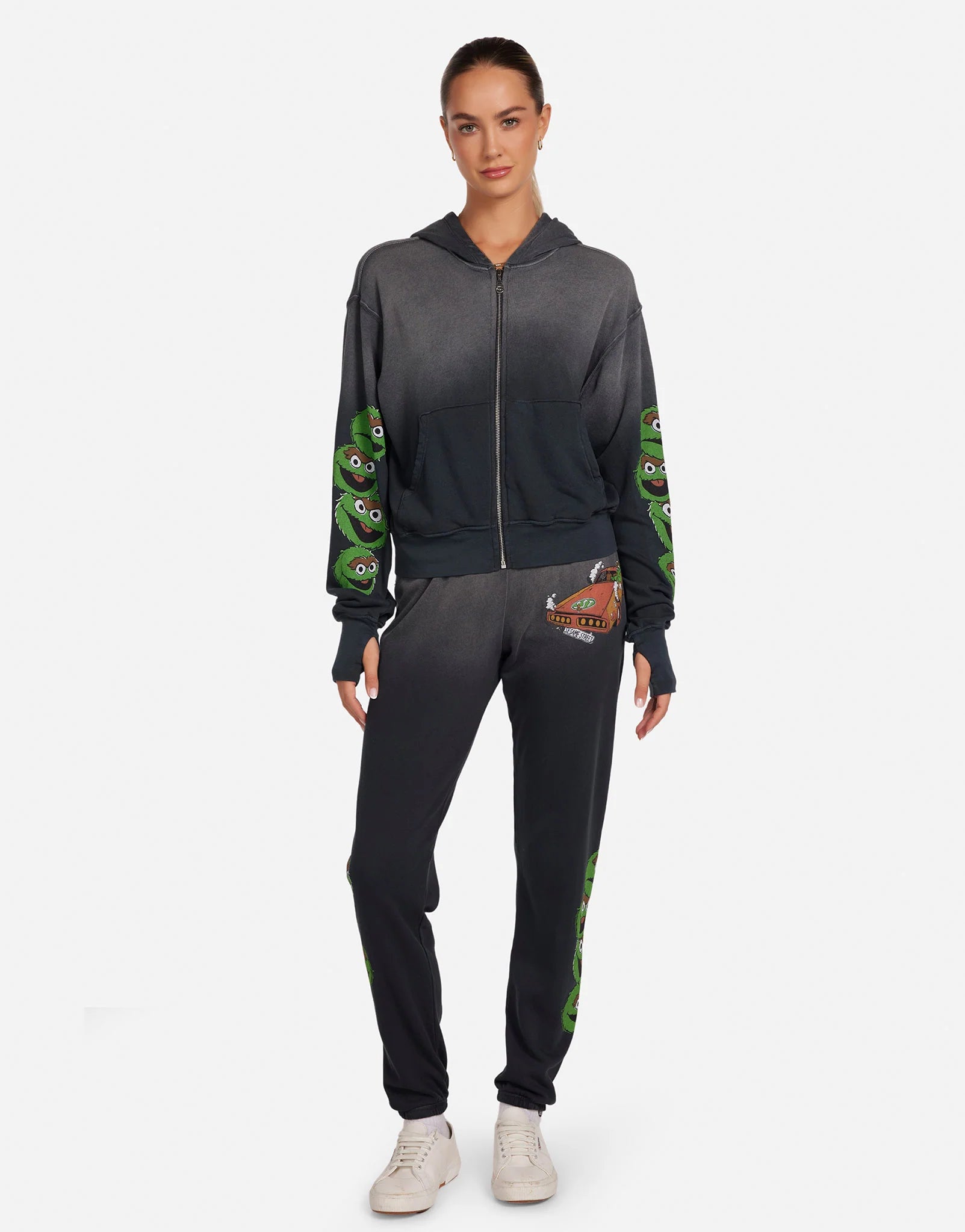 Lauren Moshi Hezly The Grouch Racing Zipper Hoodie Hoodie by Lauren Moshi as seen on celebrities