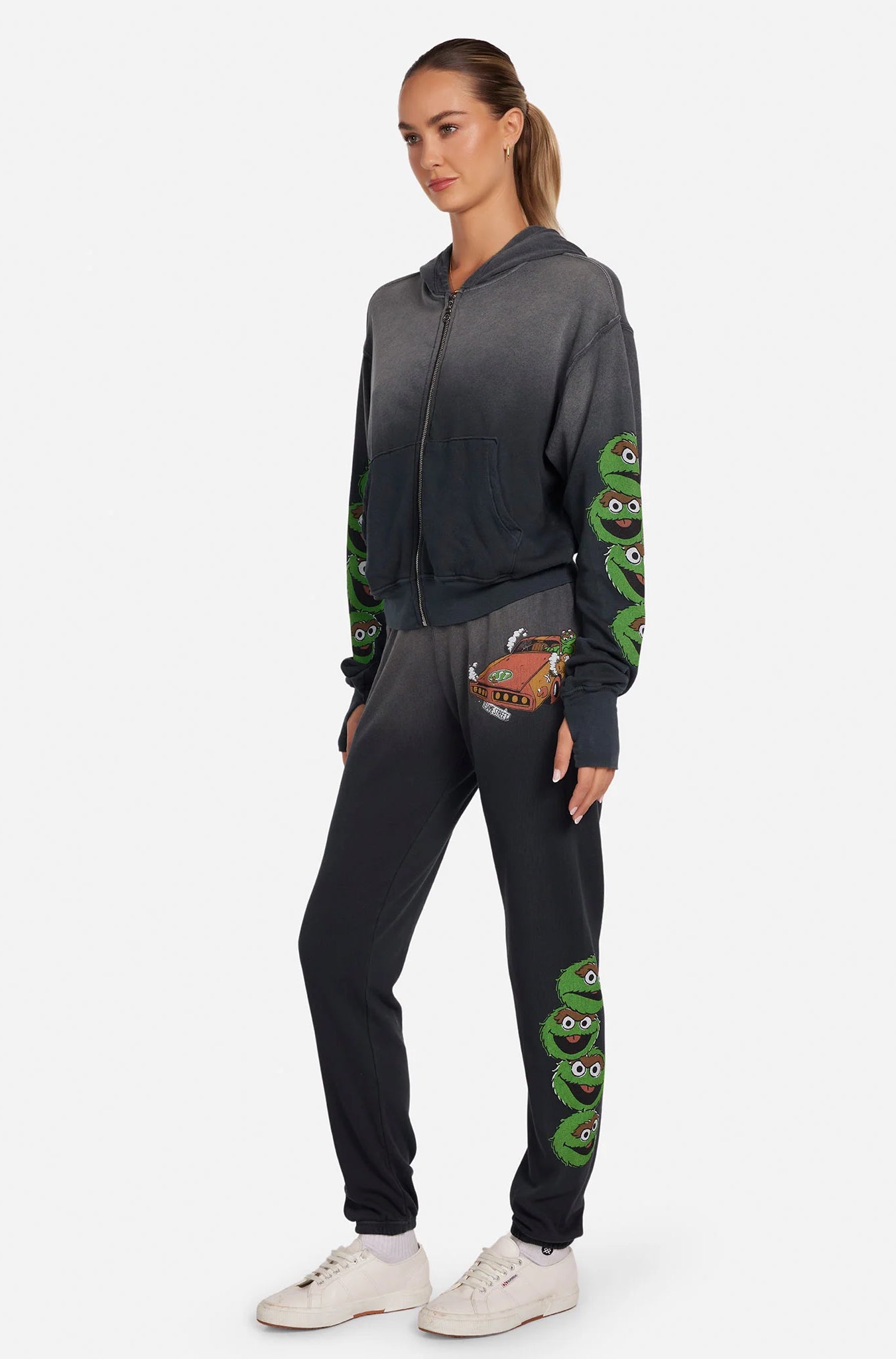 Lauren Moshi Hezly The Grouch Racing Zipper Hoodie Hoodie by Lauren Moshi as seen on celebrities