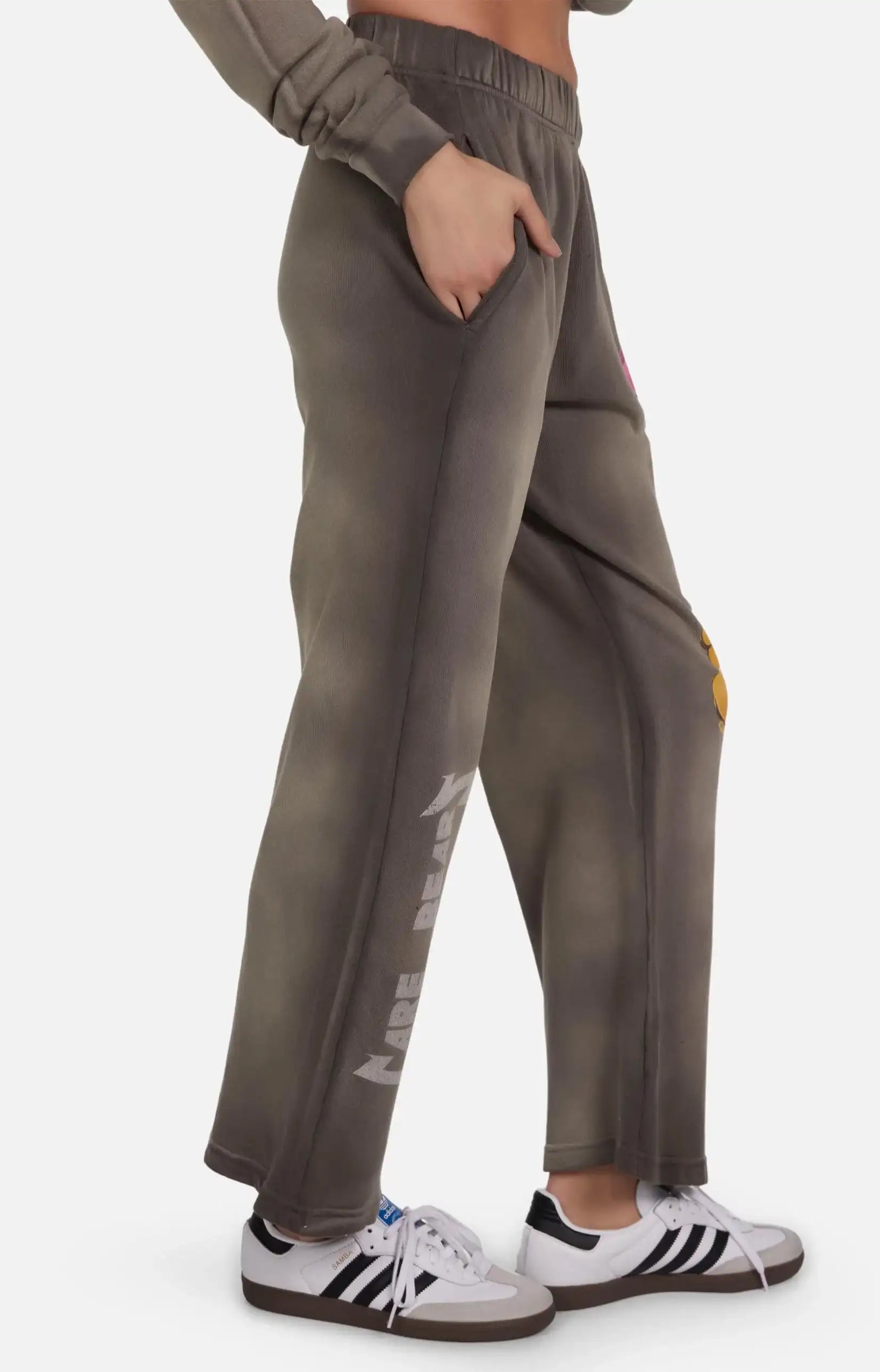 Lauren Moshi Juvia Rock Care Bear Sweatpants Joggers by Lauren Moshi as seen on celebrities