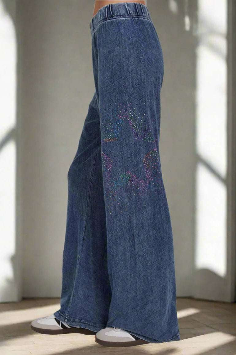 Lauren Moshi Martina Neon Stud Starburst Trousers Joggers by Lauren Moshi as seen on celebrities