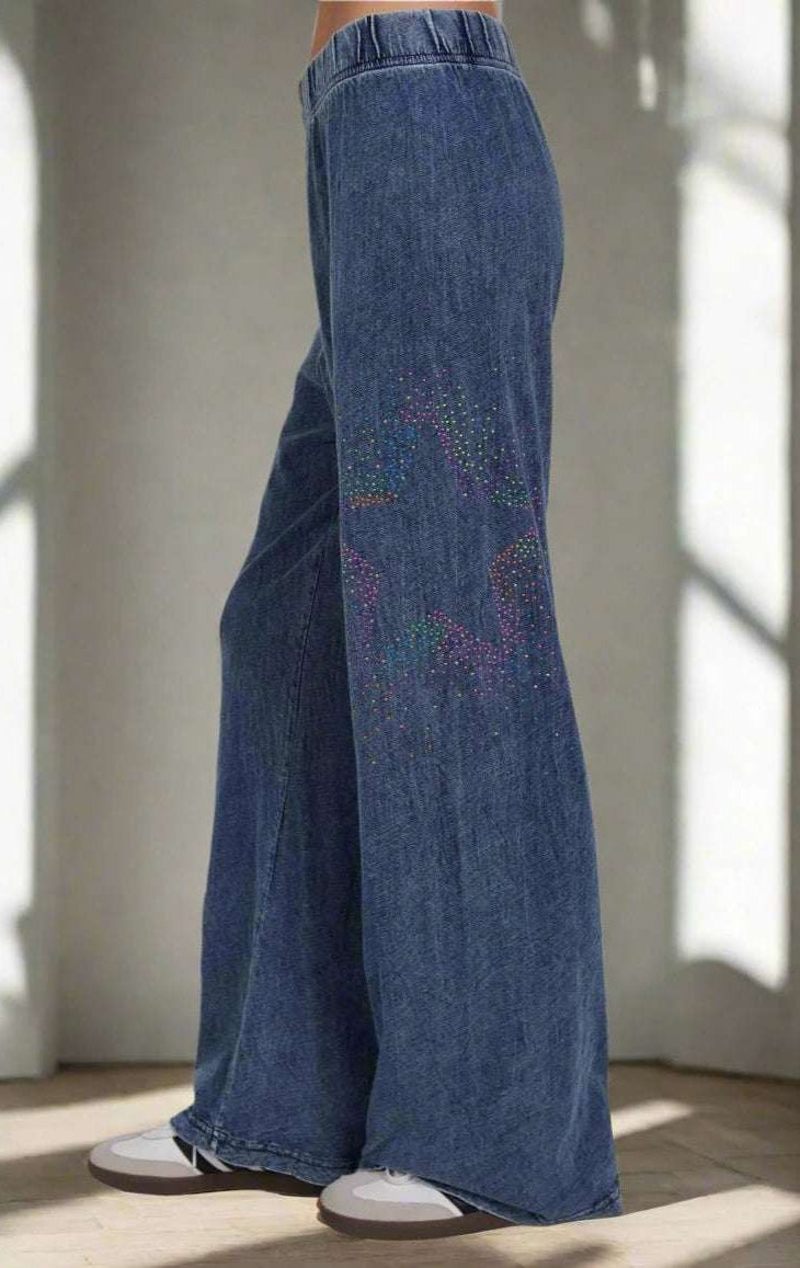 Lauren Moshi Martina Neon Stud Starburst Trousers Joggers by Lauren Moshi as seen on celebrities