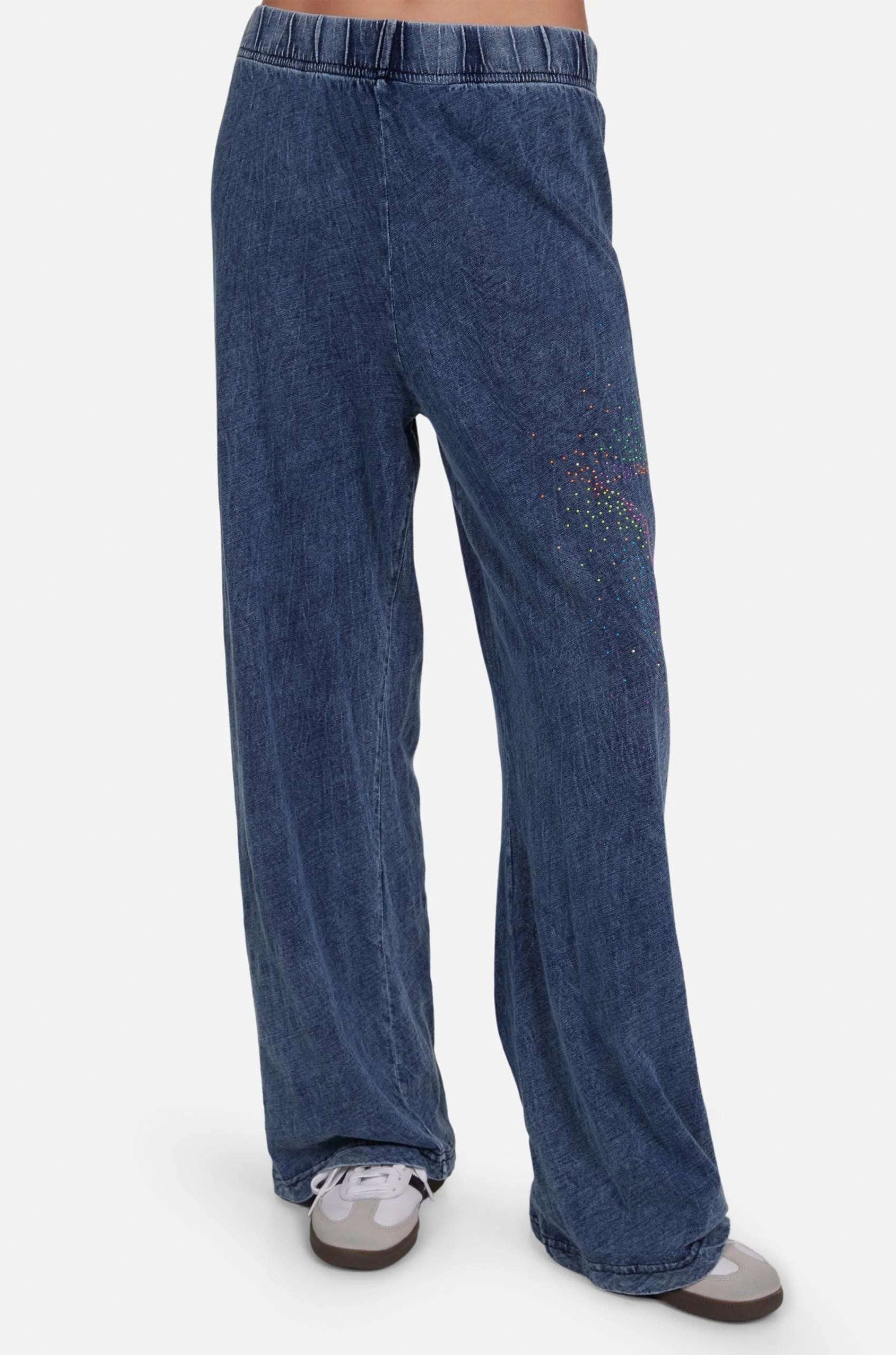 Lauren Moshi Martina Neon Stud Starburst Trousers Joggers by Lauren Moshi as seen on celebrities