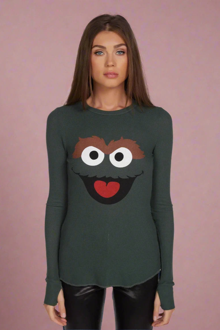 Lauren Moshi McKinley Oscar The Grouch Long Sleeved Tee T-Shirt by Lauren Moshi as seen on celebrities
